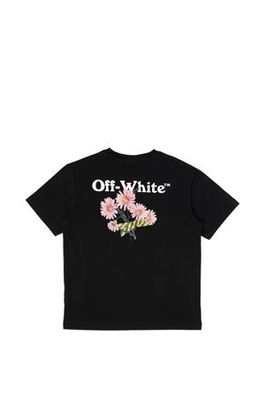 black cotton t-shirt OFF WHITE KIDS | OGAA001S26JER004001